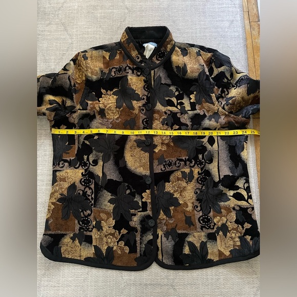 Vintage Koret reversible tapestry jacket with grape leaves - Size 18 - Picture 9 of 13